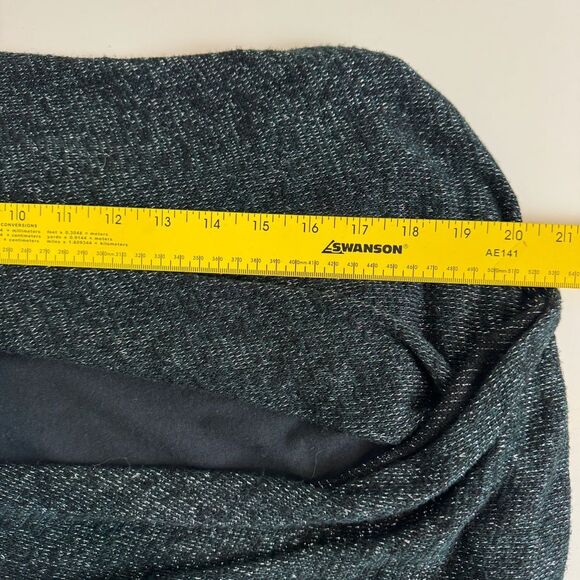 Ella Moss Black Layered Sweater Top Metallic M - Picture 6 of 7